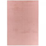 Tapis salon 80 x 150 cm, rose uni minimaliste, rose poudr�, ultra doux et lavable, structure dense et ...