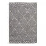 Tapis shaggy 160x230 gris et cr�me tiss� rectangle motif berb�re chroma 3