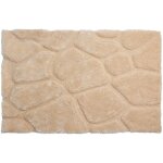 Tapis shaggy � poils longs en relief - 160 x 230 cm - beige fonc� - pietra