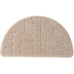 Tapis de sol absorbant en microfibre en forme de demi - lune (camel clair) - tapis d'entr�e, de cuisine, ...