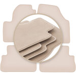 Tapis de sol beiges premium pour : land rover freelander ii suv 2006 - 2014