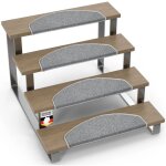 Floordirekt - tapis de sol london pro demi - ronde gris set de 15