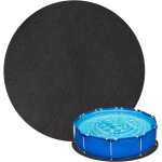 Tapis de sol pour piscine ext�rieur, 4 m rond dalle de piscine, antid�rapant pliable absorbant l'eau, ...