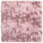 Tapis de sol?tapis shaggy � poils longs navarra rose poudr� 200x200 cm cfw921415