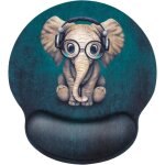 Tapis de souris ergonomique avec repose - poignet en gel - soulage la douleur - motif mignon vert - avec ...