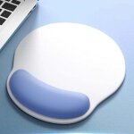 Tapis de souris avec repose - poignet en silicone et mousse � m�moire de forme, antid�rapant, pour bureau. ...