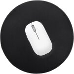 Tapis de souris rond, tapis de souris � base en caoutchouc antid�rapant avec bord cousu, noir tapis de ...