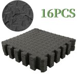 Tapis de sport de sol 16 dalles en mousse va, tapis mousse, tapis de sol puzzle, pour gym, musculation, ...