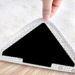 Tapis tape - 12 pcs double face antidrapant rutilisable butoir de tapis, ruban de tapis lavable pour ...