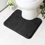 Tapis de toilette absorbant, antid�rapant et extra doux, en microfibre moelleuse � poils longs, lavable ...