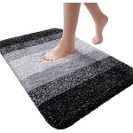 Tapis de toilette en microfibre en forme de u - doux, pelucheux et absorbants, antid�rapants - lavables ...