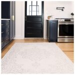 Tapis vintage plat ray� ext�rieur et int�rieur luxmi cr�me 200x290