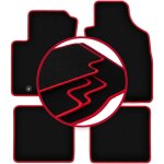 Tapis de voiture carlux - red pour : fiat 500 cabriolet, berline (2007 - 2013)