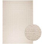Tapis zizur cr�me 200x290 cm aspect de jute int�rieur ext�rieur - vidaxl