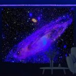 Tapisserie galaxie fluorescente espace ext�rieur ciel �toil� abstrait suspendu mur esth�tique astronomique ...