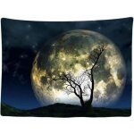 Tapisserie murale d�corative chambre - arbre nature pleine lune nuit - 200 x 150 cm grand ? papier peint ...