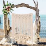 Tapisserie murale en macram faite  la main en coton tiss - dcoration murale bohme - pour salon, ...