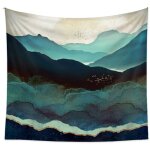 Tapisserie murales, tapisserie tenture murale nature paysage, chane de montagnes ininterrompue de dcoration, ...