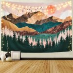 Fei yu - tapisserie tenture murale, tapisserie avec dcorations art nature pour salon, chambre  coucher ...
