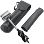 Tari�re manuelle de survie bushcraft, outil de per�age manuel pour le bois avec �tui en cuir pour le ...