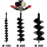Tarire thermique semi - professionnelle 62 cm3 + lot de 3 mches (100, 200 et 300 mm)