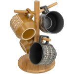 Tasses  caf dreams sur support en bois, 230 ml