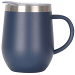 Tasse � caf� isotherme de 12 oz avec poign�e, tasse � caf� isotherme en acier inoxydable, tasse de voyage ...