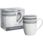 Tasse � caf� / th� en porcelaine livello avec infuseur en m�tal 350 ml