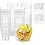 Tasses � dessert, 50pcs 60ml / 2oz coupes gobelets mini tasses � dessert gobelets verrines � dessert ...