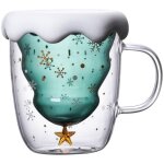 Tasses mignonnes de nol, tasse  caf, tasse  th, tasse  lait, verres  double paroi isols, tasse ...