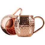 Tasses moscow mule, 2 tasses en cuivre id�ales pour toute boisson frache, tasses en cuivre, verre � bi�re, ...