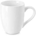 Tasse en porcelaine blanche pour caf, th, herbes et boissons, grande taille 300 ml