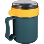 Tasse  soupe pour micro - ondes avec couvercle et cuillre, rcipient portable pour petit - djeuner, ...
