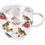 Tasse à thé en verre double paroi - oiseaux d'automne 200 ml Tasse à thé en verre double paroi - oiseaux d'automne 200 ml