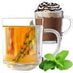 Tasse en verre 220 ml transparente avec anse pour caf�, th�, herbes