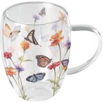 Tasse en verre double paroi ? jardin des papillons