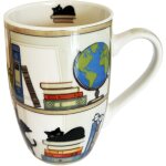 Tasse xl en porcelaine chaton bibliothque 490 ml