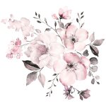 Tatouages muraux fleurs aquarelle, stickers d�coratifs amovibles pour meubles, cuisine ou chambre fille ...