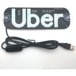 Taxi led signe vert clair 6. 3x19cm 3w �conomie d'�nergie pour uber affichage voyant pour fen�tre de ...