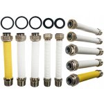 Tece ensemble de 5 tuyaux raccordement gaz acier inoxydable