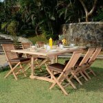 Salon de jardin en teck massif caraibes, 6 places