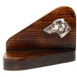 Teckel i - bougeoir en bois avec chien, photophore, m�morial pour chien par art - dog