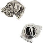 Teckel ii - broche chien plaque argent, pingle lgante, bijou de revers par art - dog
