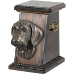 Teckel - urne pour cendres de chien, urne lgante avec statuette, urne commmorative avec buste de chien ...