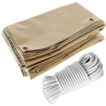 Pack toile pergola beige fonc 3x4 m + sandow blanc 20m - bche pergola prte  poser lp506pr garantie ...