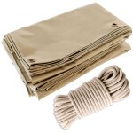 Pack toile pergola beige fonc 3x4 m + sandow ivoire 20m - bche pergola prte  poser lp506pr garantie ...