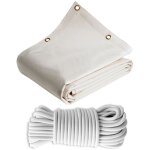 Pack toile pergola blanc crme 3x4 m + sandow blanc 20m - bche pergola prte  poser lp640pr garantie ...