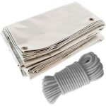 Pack toile pergola blanc crme 3x4 m + sandow gris 20m - bche pergola prte  poser lp506pr garantie ...