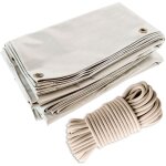 Pack toile pergola blanc crme 3x4 m + sandow ivoire 20m - bche pergola prte  poser lp506pr garantie ...