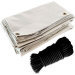 Pack toile pergola blanc crme 3x4 m + sandow noir 20m - bche pergola prte  poser lp506pr garantie ...